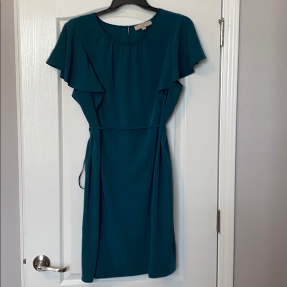 LOFT Dresses & Skirts - LOFT tie-waist/ruffle sleeve teal dress. Size 20W